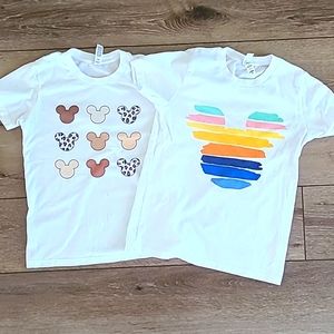 Disney shirts size medium 8-10